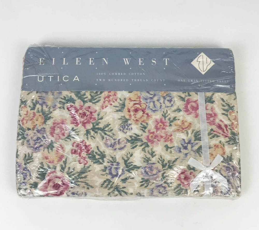 Vintage Eileen West Utica Twin Fitted Sheet - Victorian Tapestry